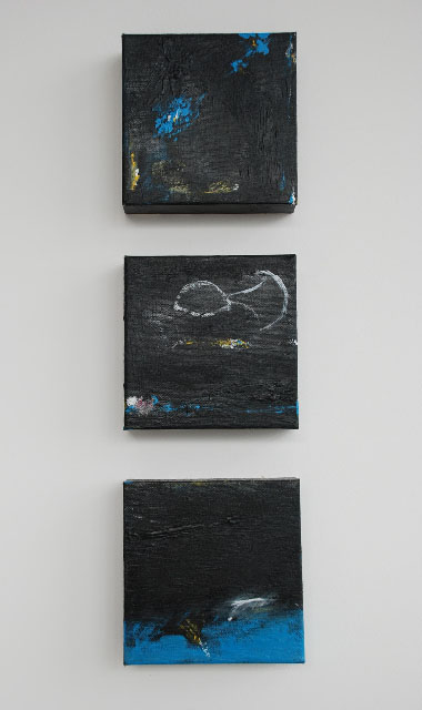 "Untitled" by Lise de Vito (2006); acrylic, sand, wax, paper on canvas
