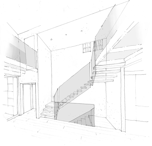 Sketch: Final Concept Glass Handrail