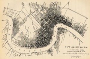 New Orleans settled areas, circa 1878